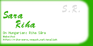 sara riha business card
